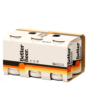 Better Beer Zero Carb Lager Can 355ml  6 Pack