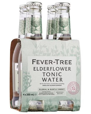 Fever Tree Premium Elderflower Tonic Water 200ml  4 Pack