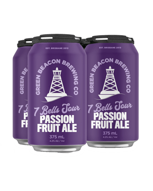 Green Beacon 7 Bells Passion Fruit Sour 375ml  4 Pack