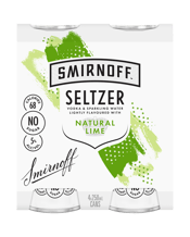 Smirnoff Seltzer Lime Cans 250ml  4 Pack