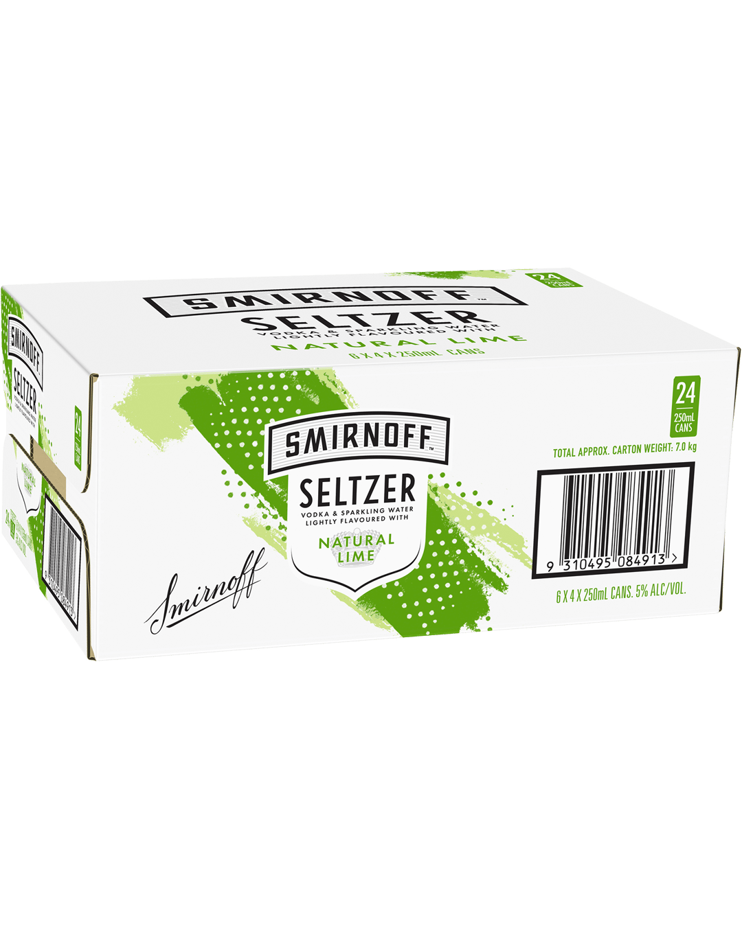 Smirnoff Classic Lime Seltzer Cans 250mL