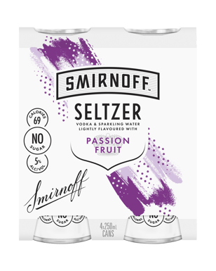 Smirnoff Seltzer Passionfruit 250ml  4 Pack