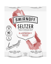 Smirnoff Seltzer Raspberry Rosè 250ml  4 Pack