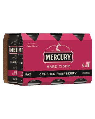 Mercury Hard Cider Crushed Raspberry 375ml  6 Pack