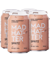 Mad Hatter Rose Double Grapefruit & Orange Spritz 330ml  4 Pack