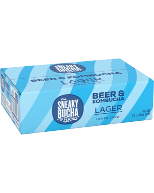 Sneaky Bucha Lager Beer & Bucha Can 330ml  24 Case