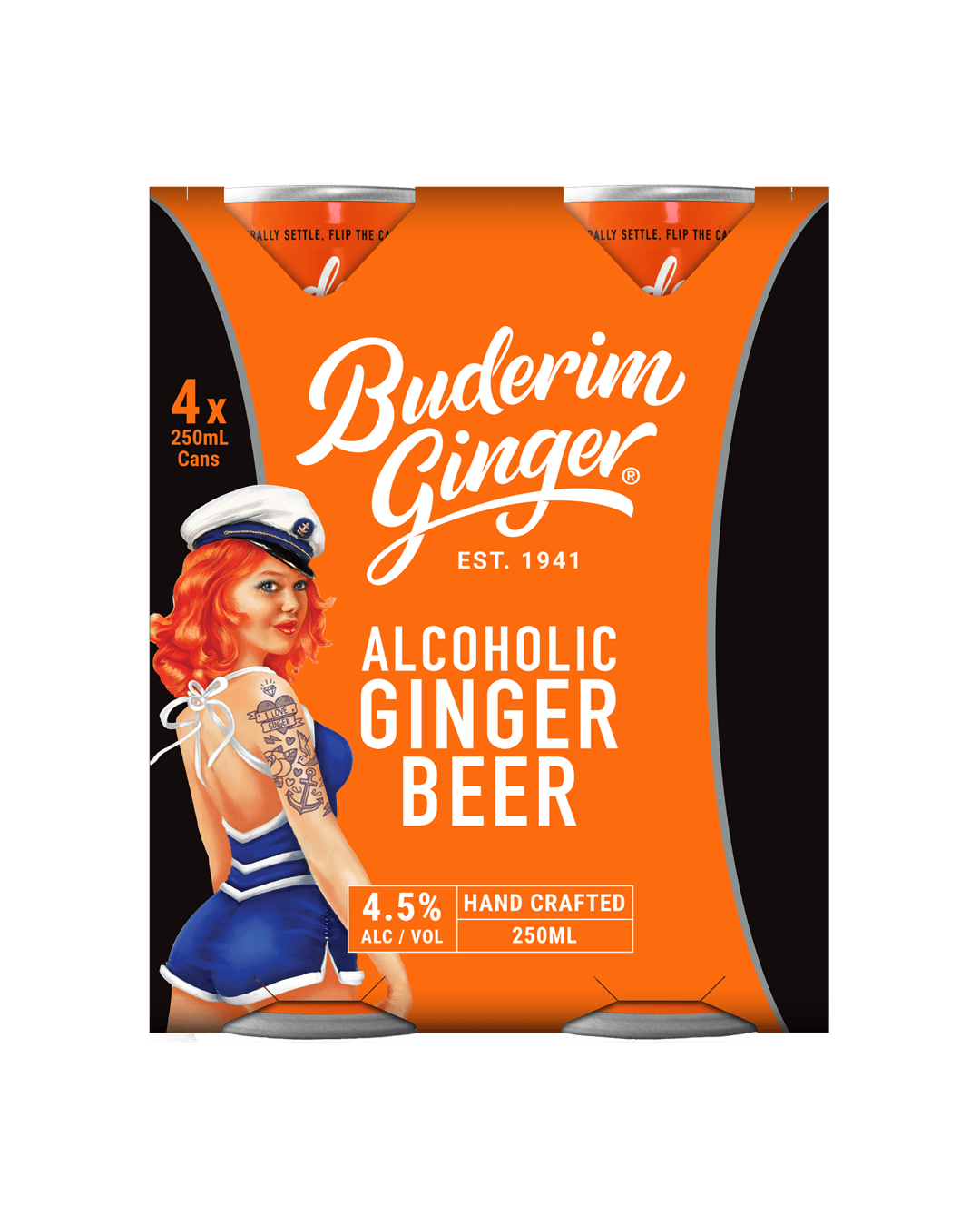 Buderim Alcoholic Ginger Beer Cans 250mLx4